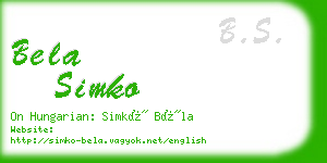 bela simko business card