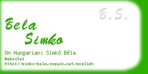 bela simko business card
